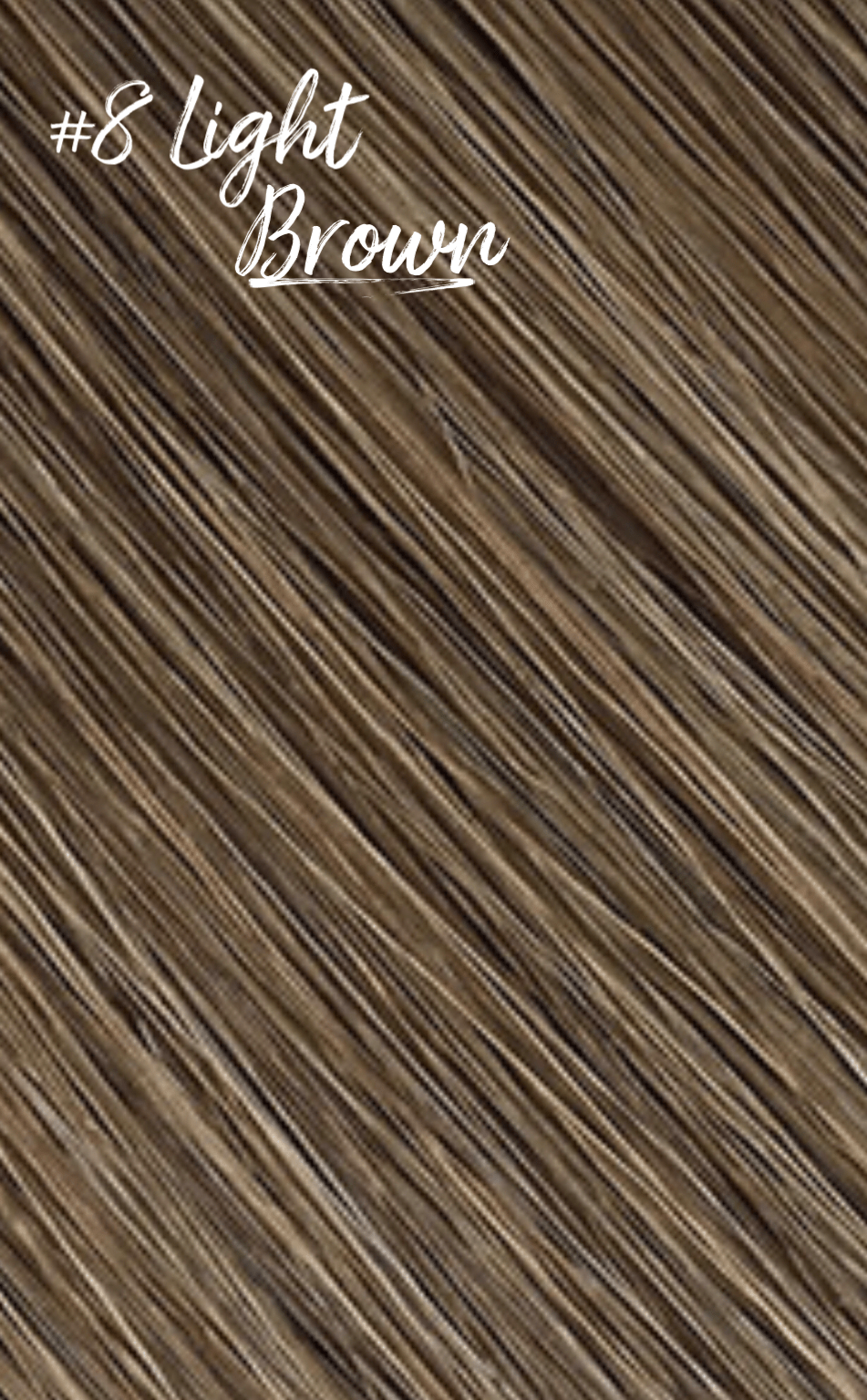 Wide Tape Wefts Hair Extensions  #8 Light Brown