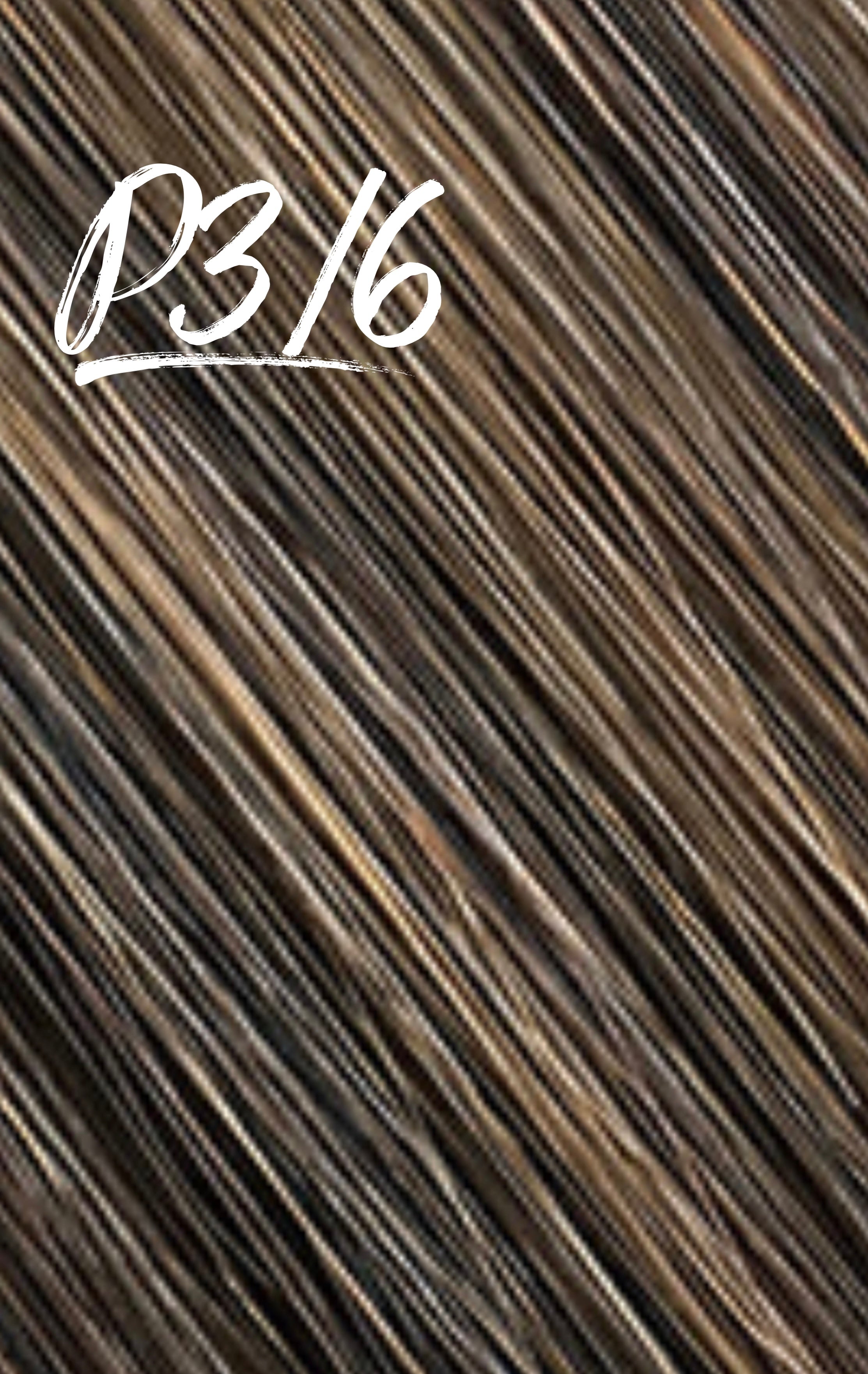 Dimensional Brown Cuticle Aligned Remy Clip In Hair Extensions Color P3/6