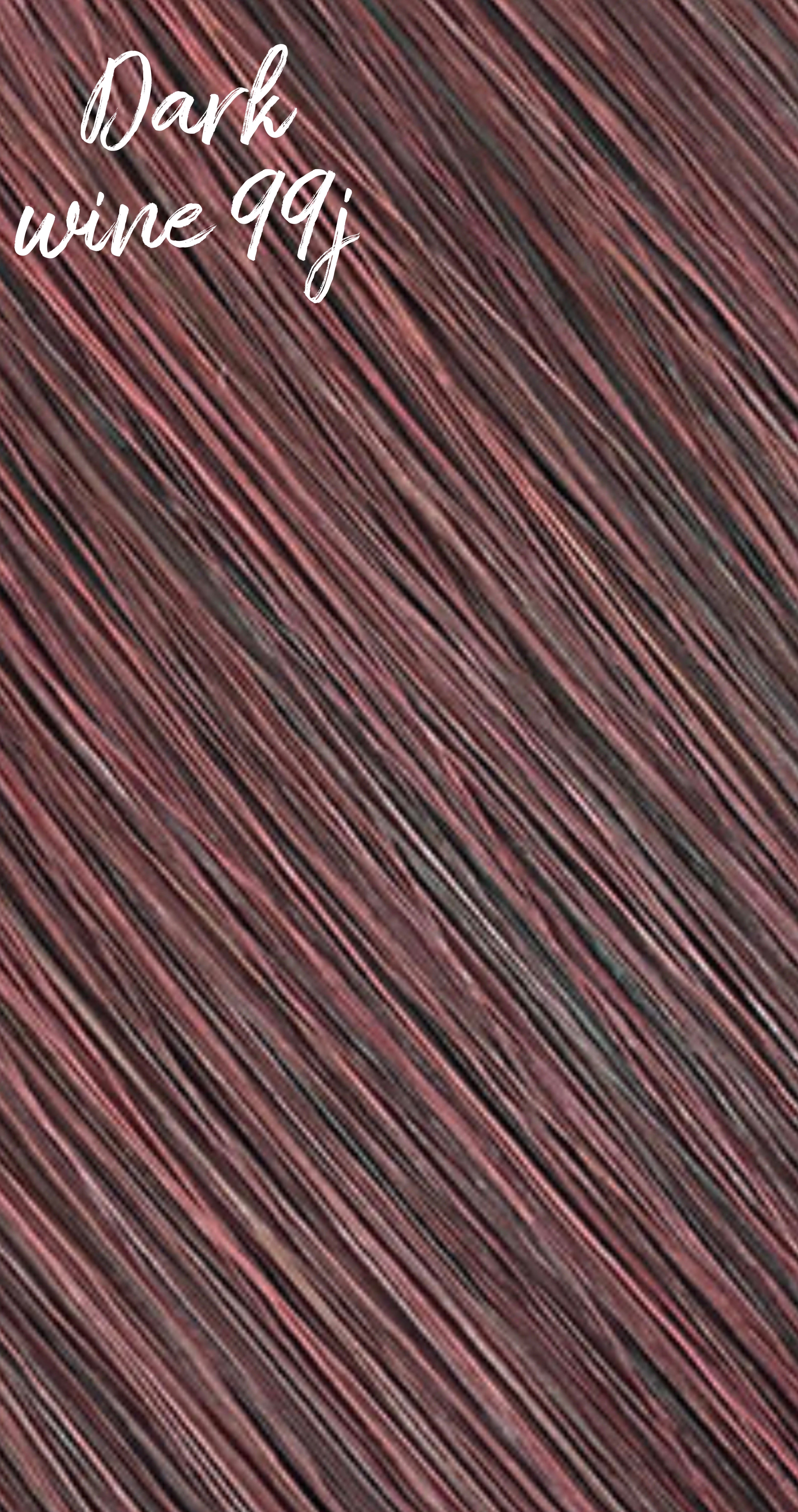 Dark Red Wine  #99J Hand Tied Weft Hair Extensions
