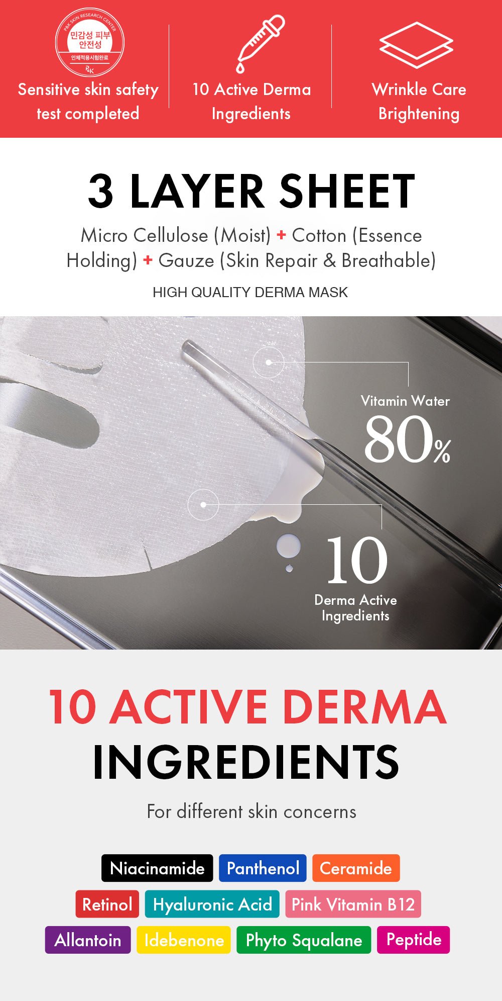 Active 80 Mask Sheet Peptide