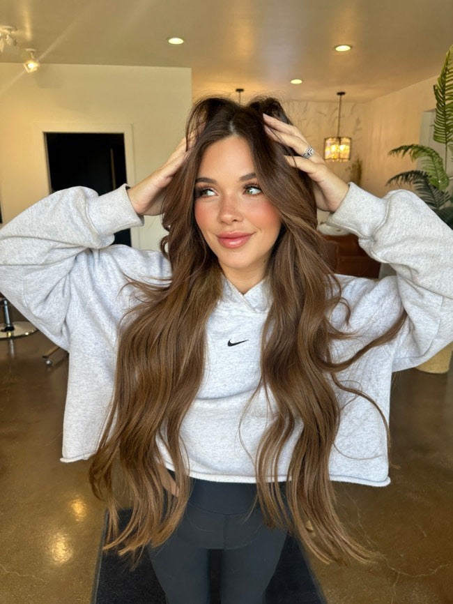 Luxury Machine Weft Hair Extensions #4 Chocolate Brown