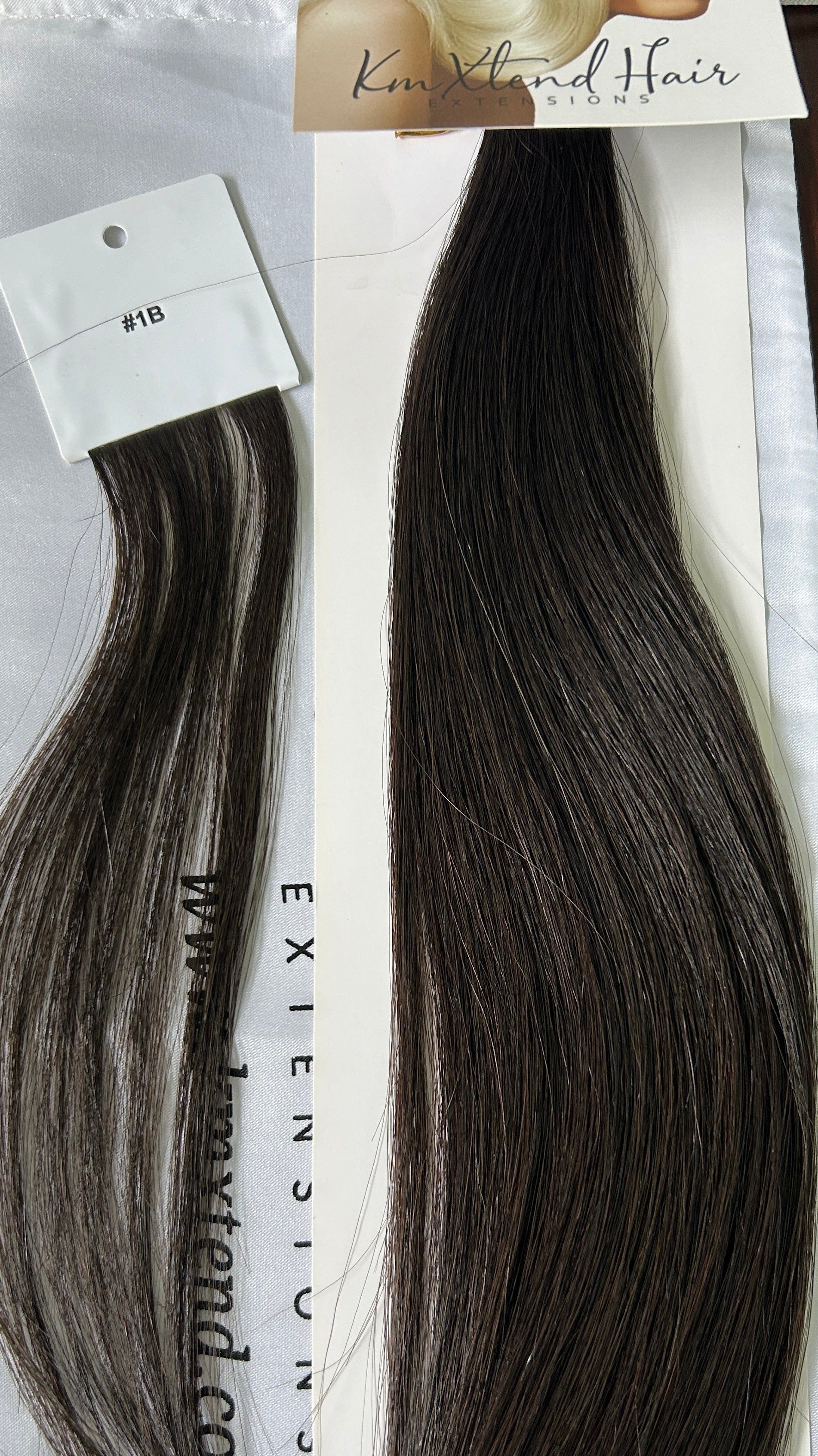 Genius Weft Hair Extensions in Color 1B Natural Black