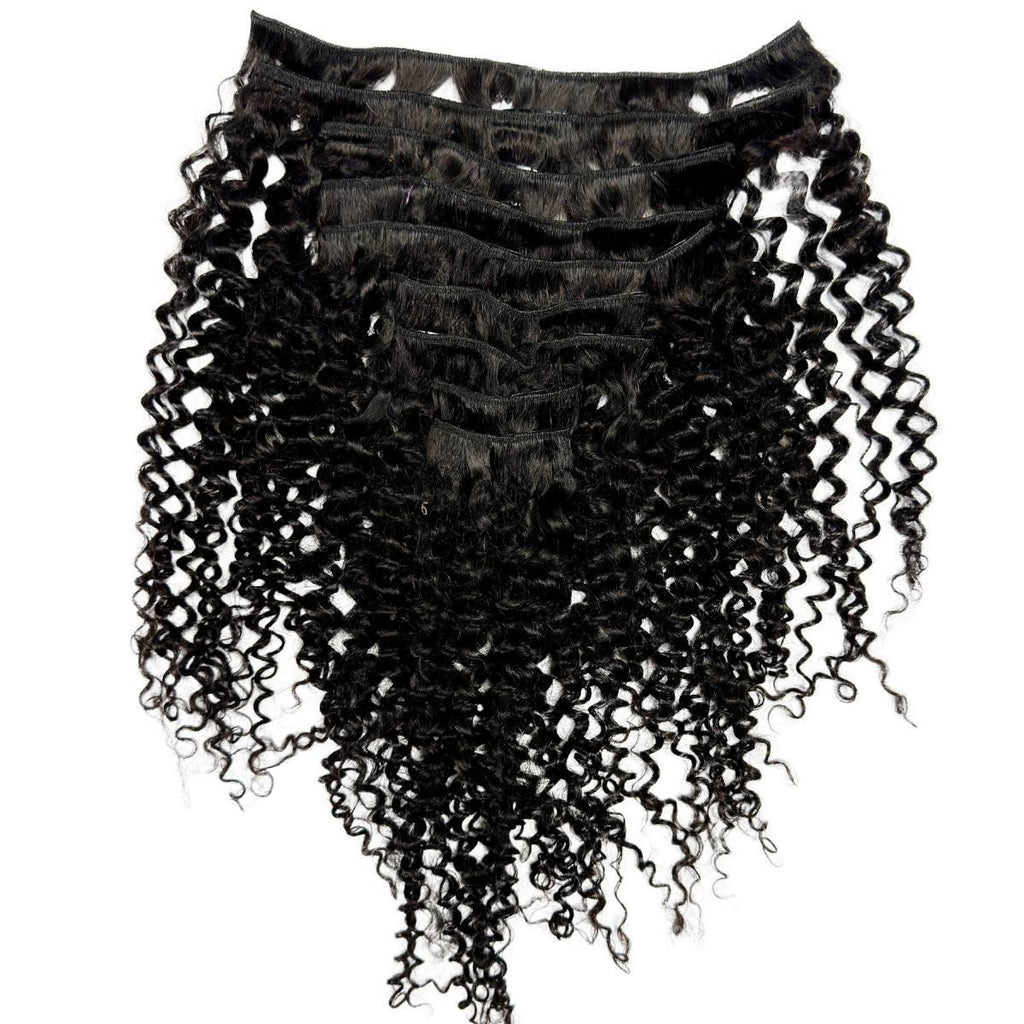 Kinky Curly Clip-In 100% Human Hair Extensions