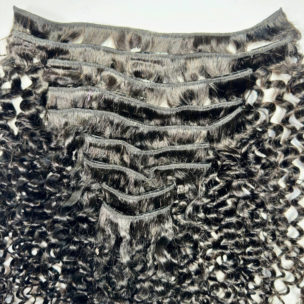 Kinky Curly Clip-In 100% Human Hair Extensions