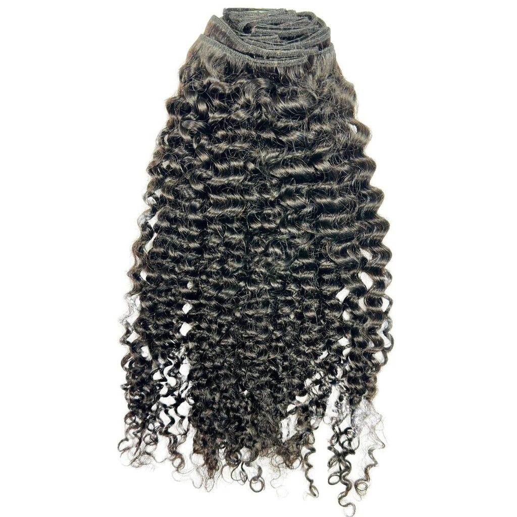 Kinky Curly Clip-In 100% Human Hair Extensions