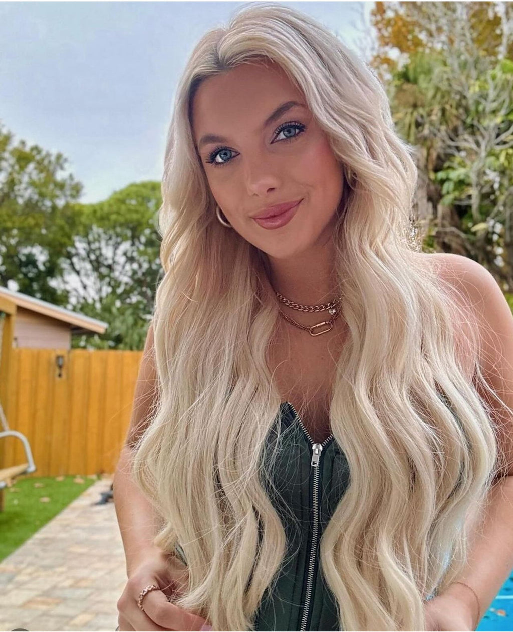 Luxury Machine Weft Hair Extensions #60 Lightest Platinum Blonde