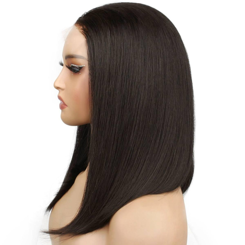 Straight 5x5 HD Lace Closure 100% Human Hair Bob Wig
