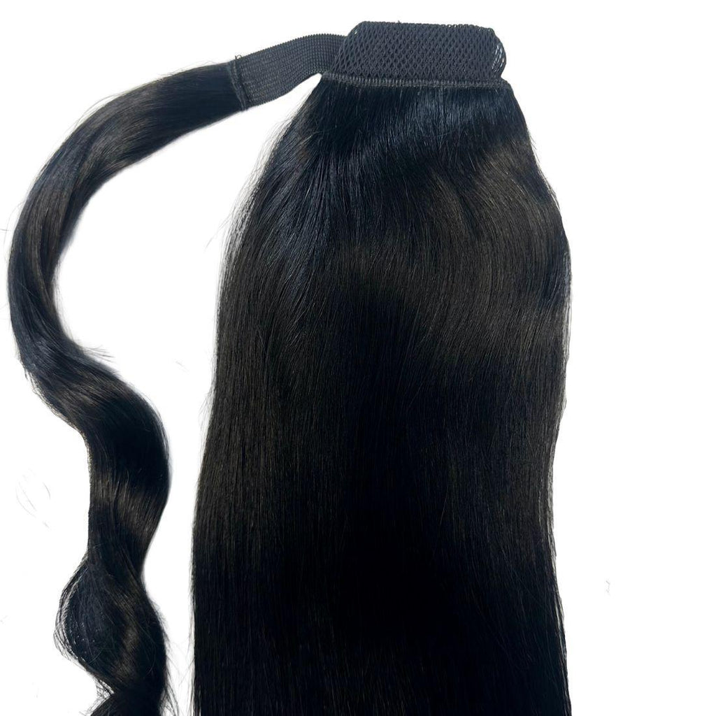 Jet Black 100% Human Hair Ponytail Extension