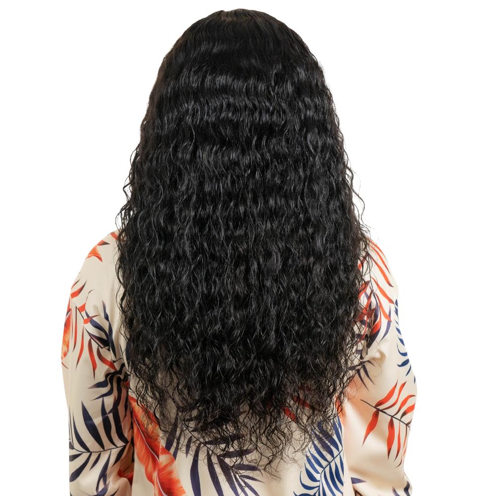 Messy Curl 4x4 Transparent Lace 100% Human Hair Closure Wig